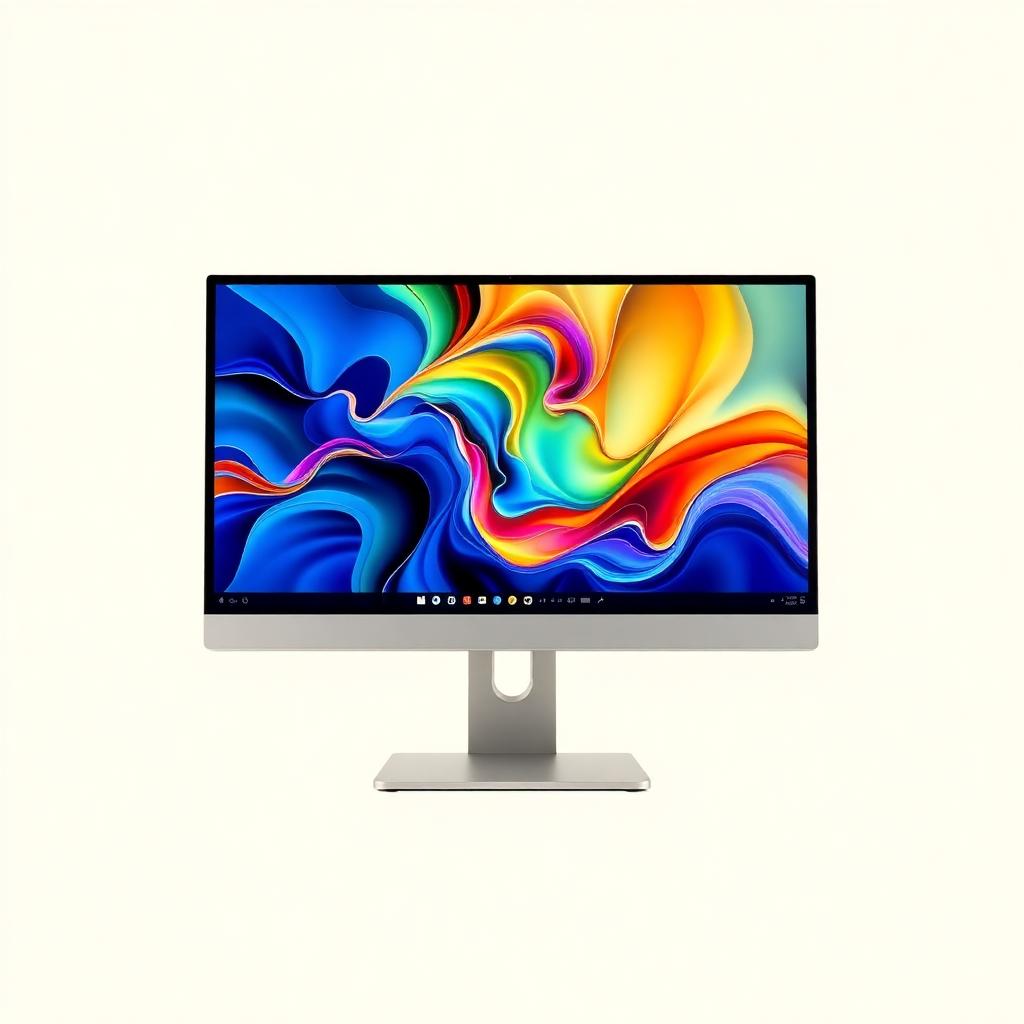 Voltage Studio 27 all-in-one 4K desktop computer on aluminum stand
